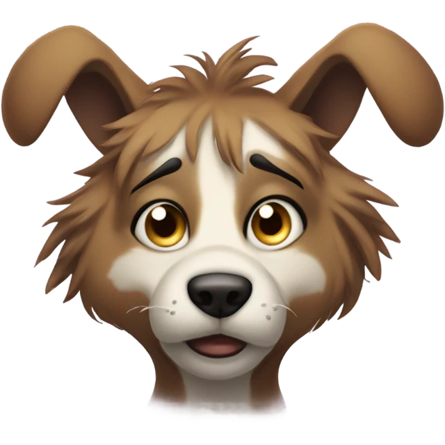 Furry anthro sad  emoji