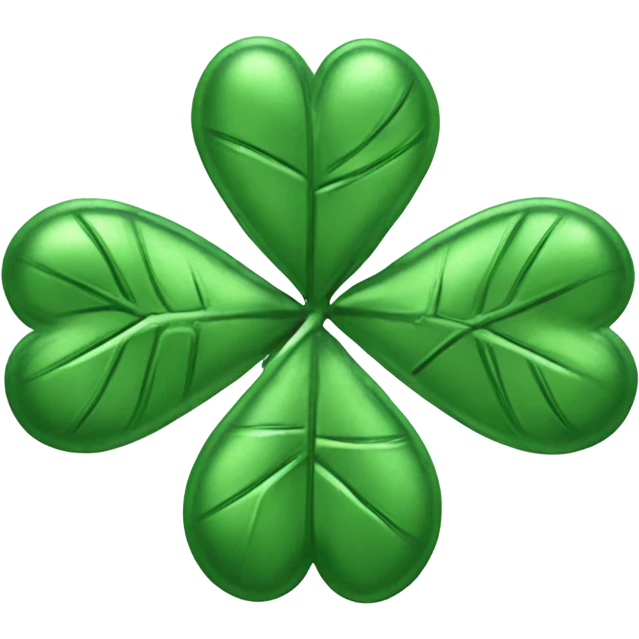 4 leaf metal clover emoji