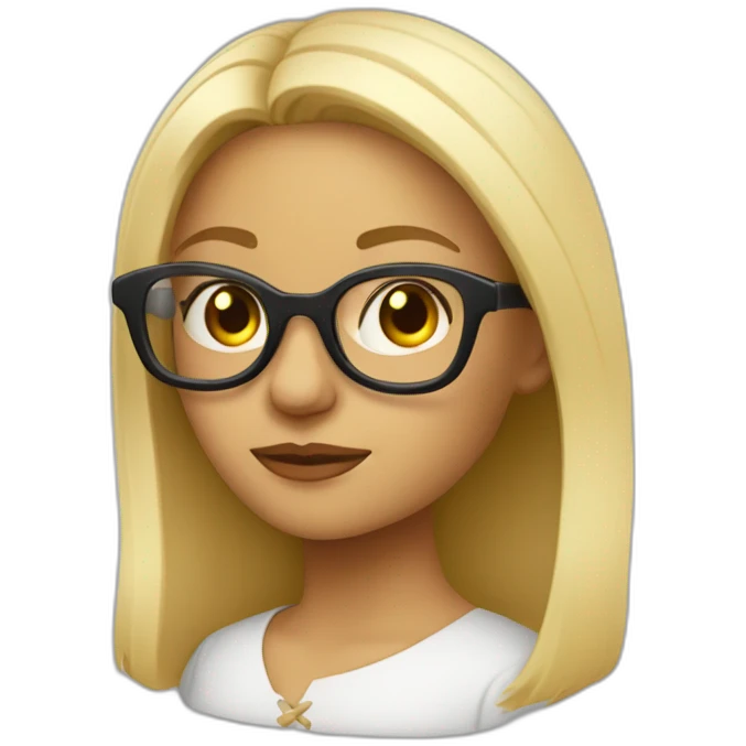 Bruja rubia con gafas emoji