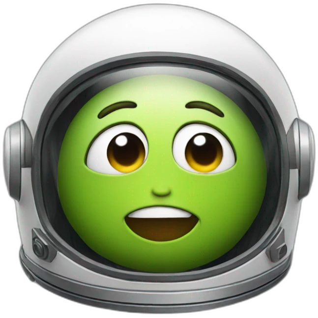 apple wearing space helmet emoji