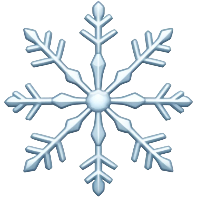 snowflake, classic emoji look, clean lines emoji