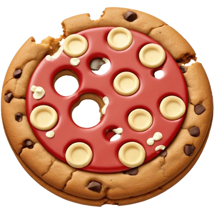 White chocolate chip chips ahoy cookie no face emoji
