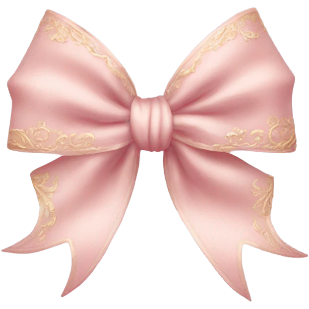 vintage rococo light pink bow emoji
