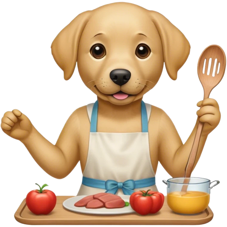 Labrador Retriever Making Dinner  emoji