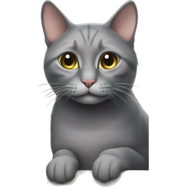 grey cat near door say goodbaye emoji