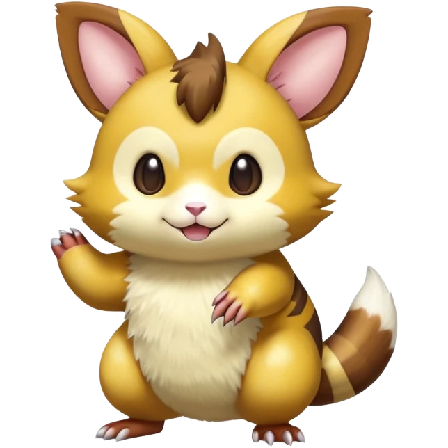 Shiny Furret-Raichu-Hybrid (Full body) emoji