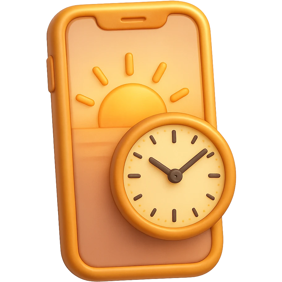 emoji stile iphone 3d che rappresenta la mattina presto come orario emoji
