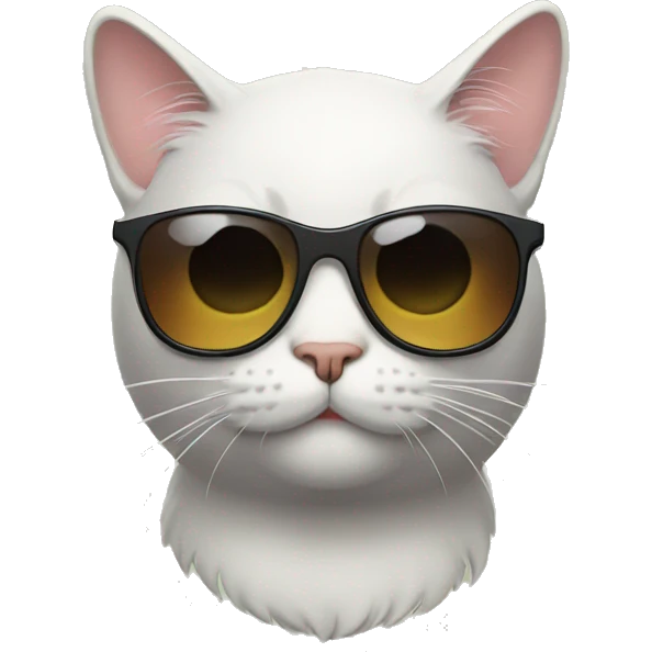 Cat with sunglasses emoji
