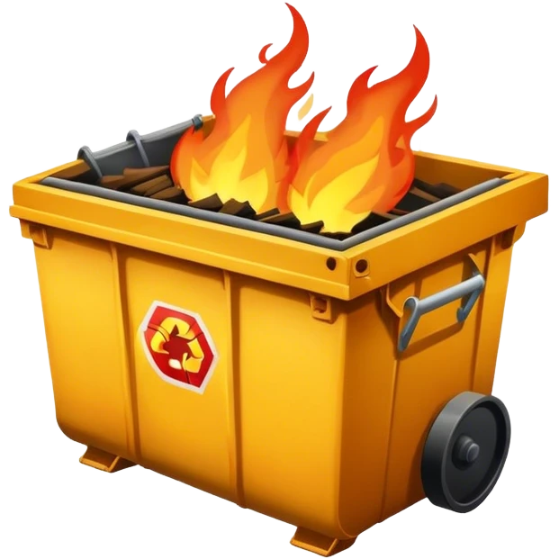 Dumpster on fire emoji