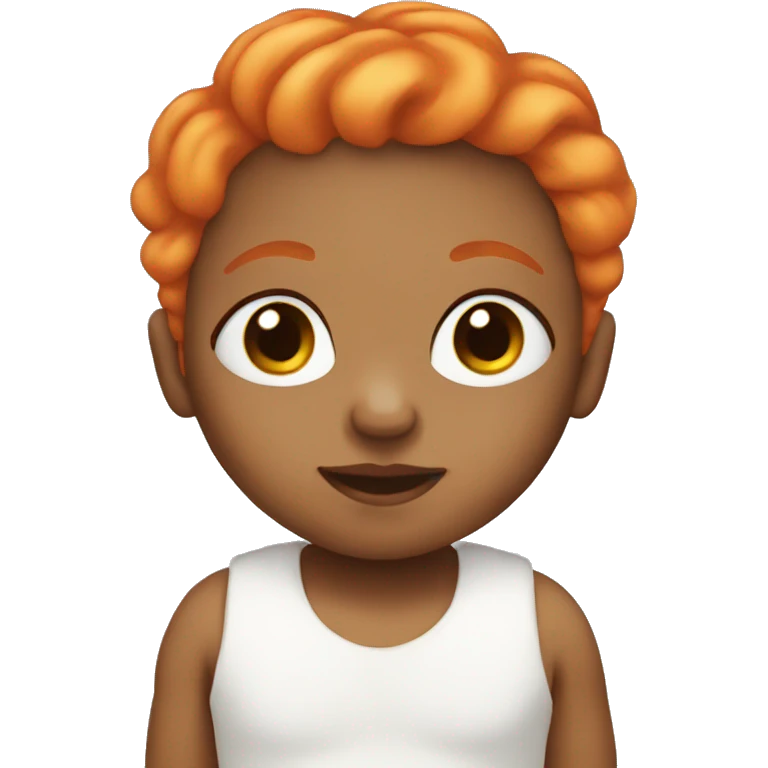 White newborn with orange hair emoji