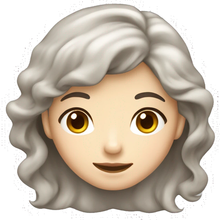 White skin, Young Asian Woman, Dark Brown Hair, Long Hair, Wavy, Closed Smile, Beautiful Model emoji