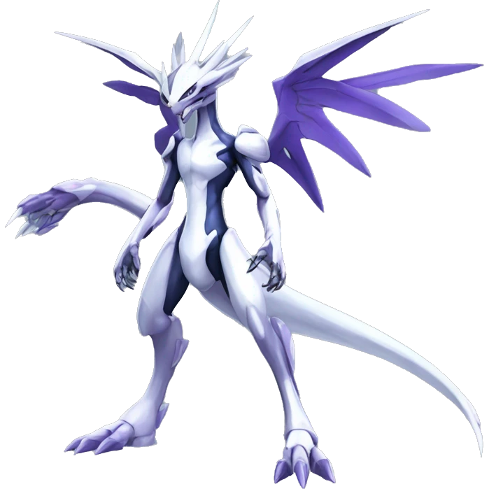  Cool Edgy Shiny Godly Ethereal Digimon-Genesect-Dialga-Reptile-fusion full body emoji