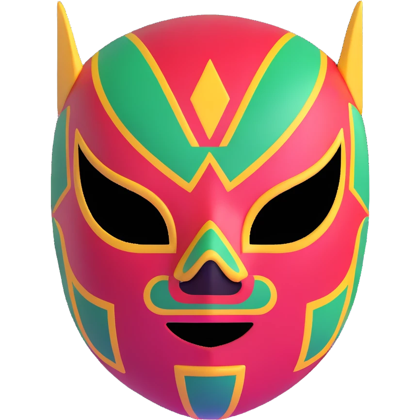 vibrant mexican luchador mask emoji