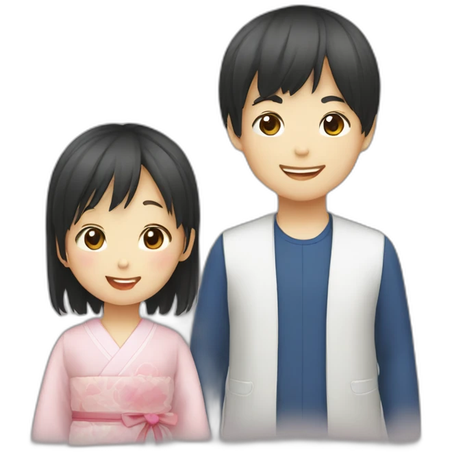 2yo japanese boy and 0yo japanese girl emoji