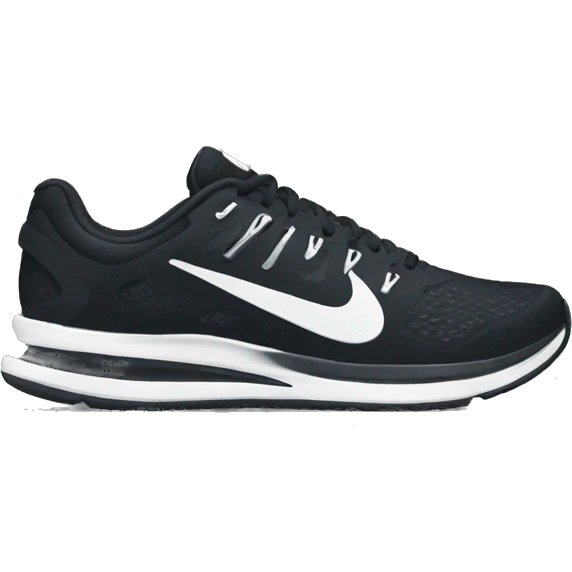 black nike running shoes emoji