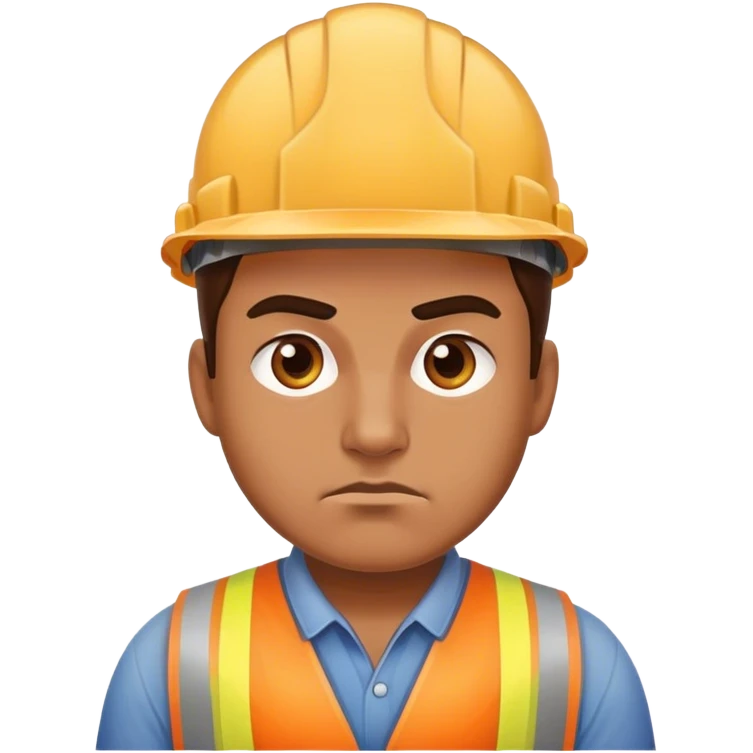 builder photorealistic serious emoji