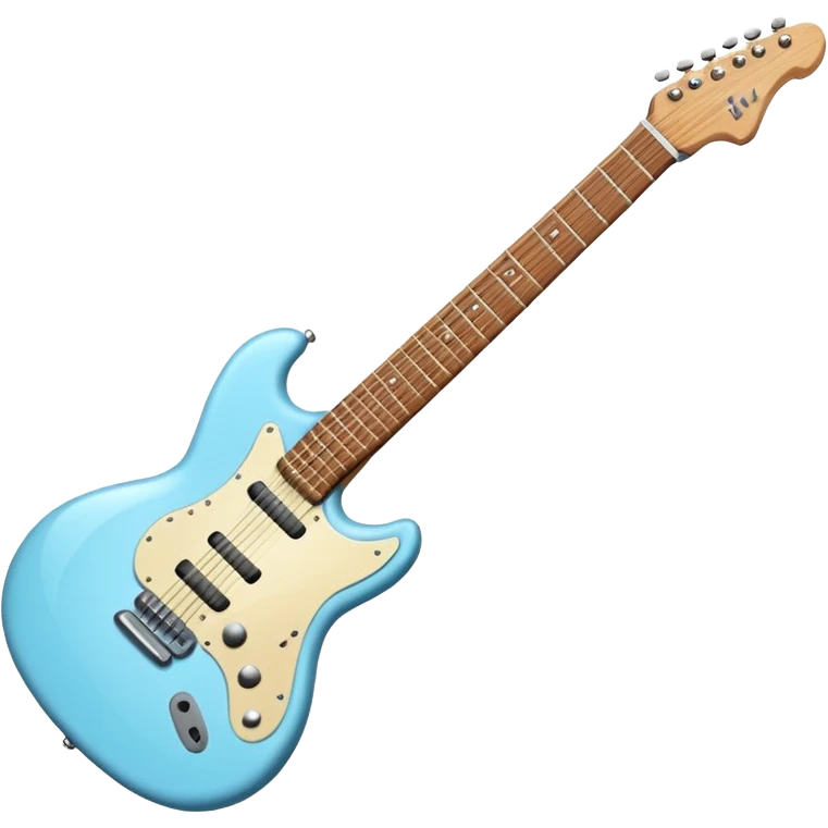 electro guitar light blue emoji
