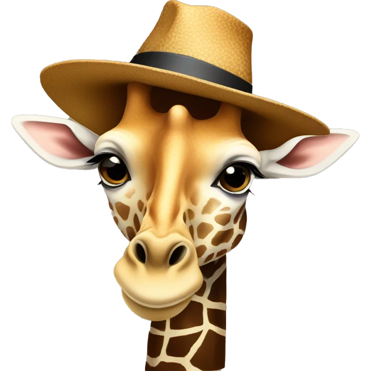 Giraffe avec un chapeau  emoji