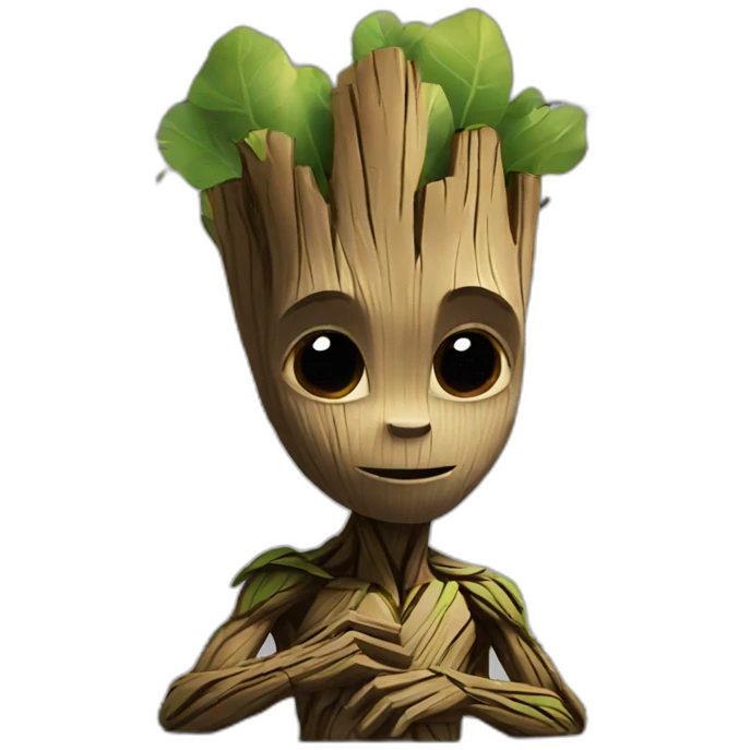 Groot listening to music emoji