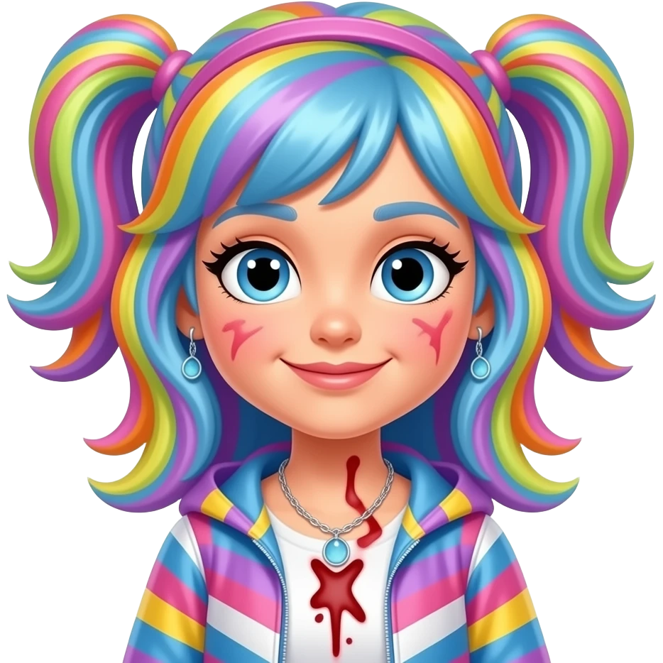 Lisa frank girl with stigmata emoji