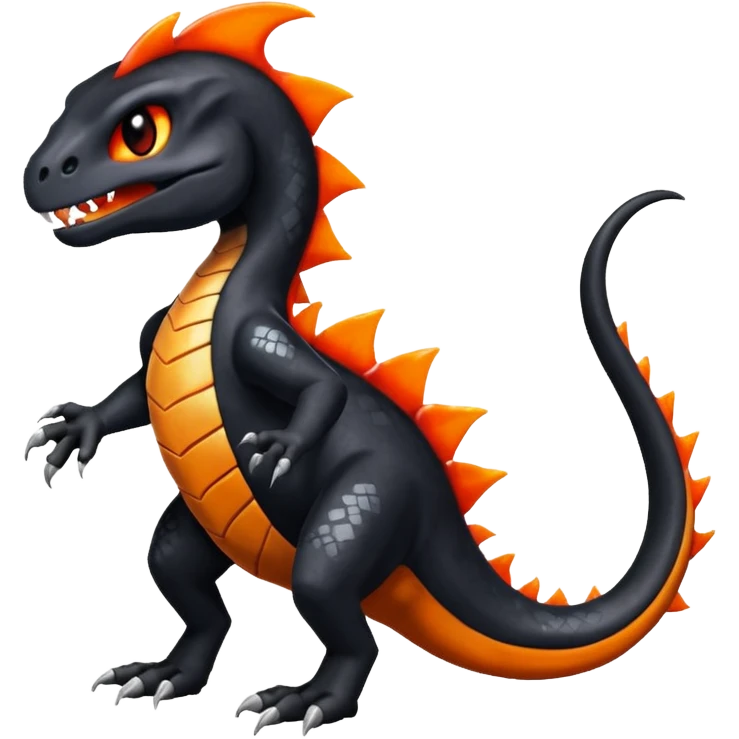 Shiny Duskull-Salandit-Charmeleon-Fakémon-hybrid-creature (full body)  emoji