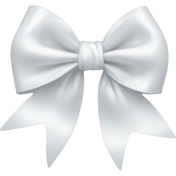 White satin bow￼ emoji