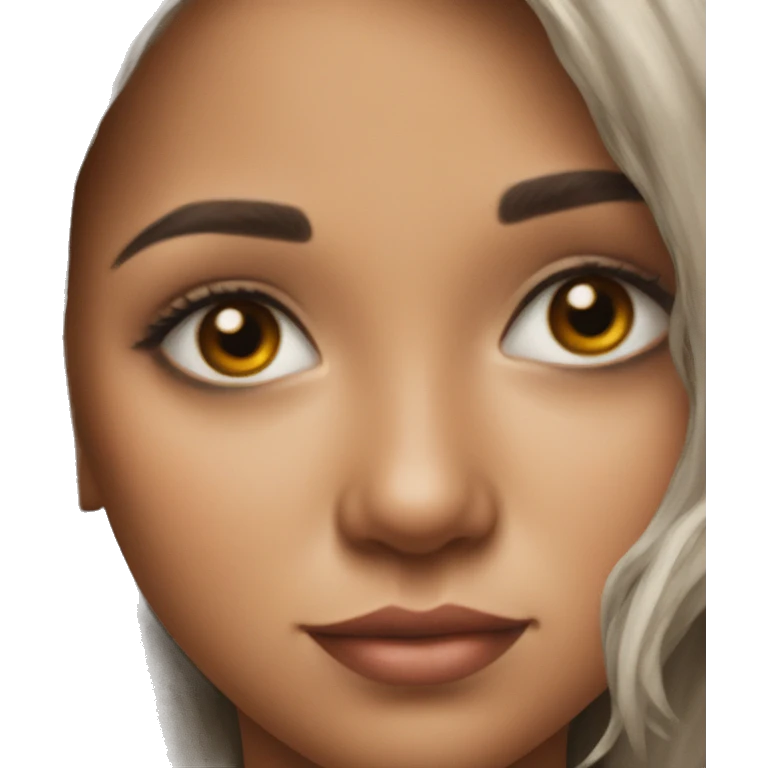 brown eyed girl portrait close up emoji