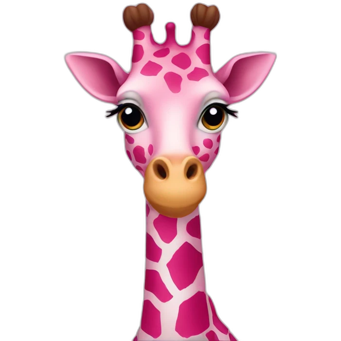 Pink giraffe emoji