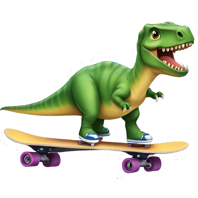 tiranosaurus rex on skate emoji