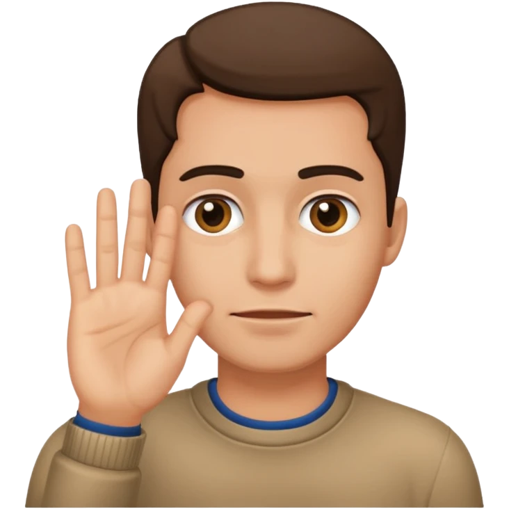 Man with hand over his face peeping through his fingers emoji
