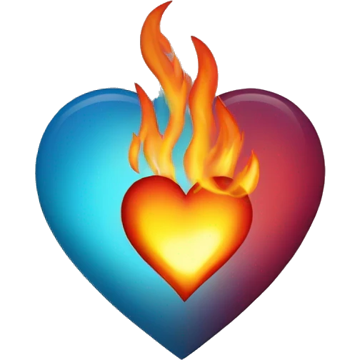 Heart on fire emoji