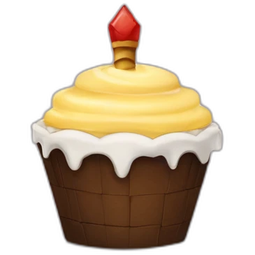 cupcake in knights armor emoji