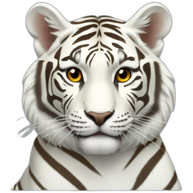 Tigre blanc emoji