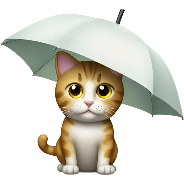 Cat with umbrella emoji