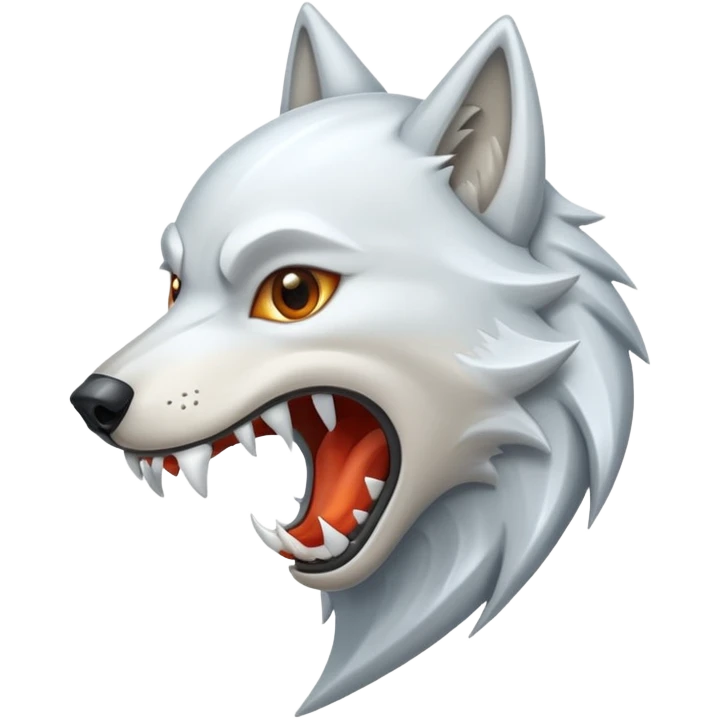 Sharp wolf fang emoji