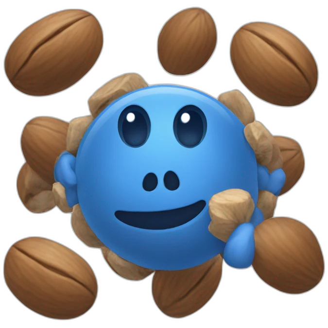 Blue nuts emoji