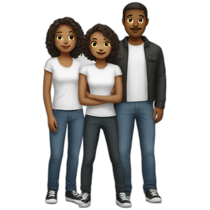 white two brothers and a sister white emoji