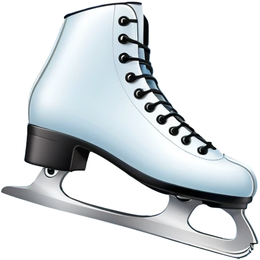 An icon showing close-up speed skating boots with long blades gliding across smooth ice. In the background, a professional racing track curves through a snowy winter landscape with mountains and pine trees under a bright sky. Transparent background enhances the dynamic scene. emoji
