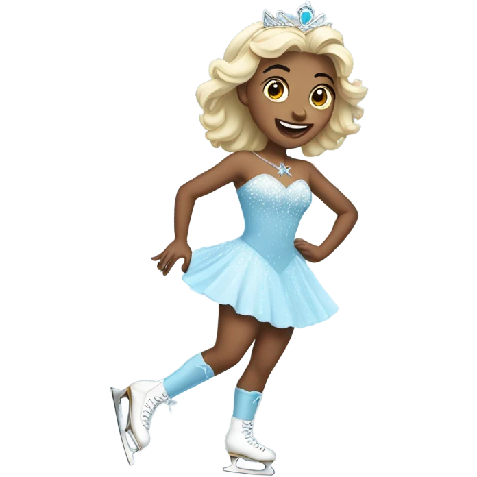 Ice skating princess emoji