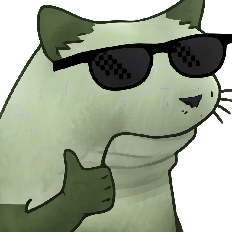 Cat with sunglasses emoji