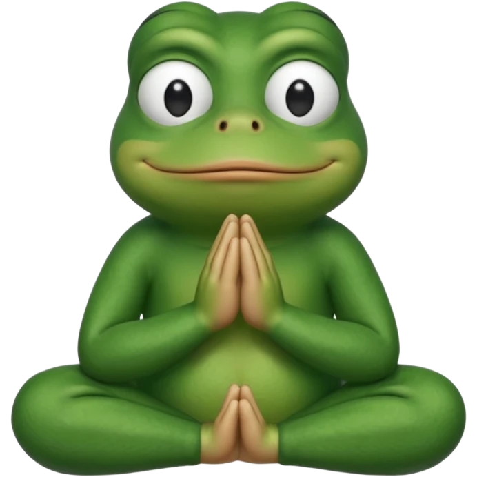 Pepe the frog praying emoji