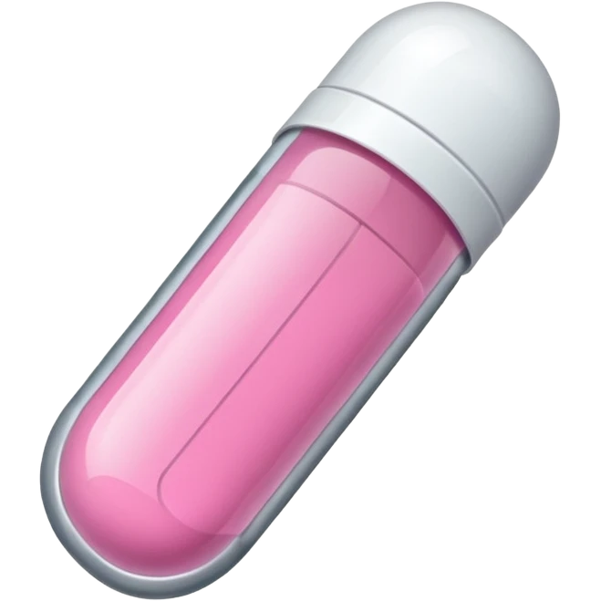 pink medication capsule emoji