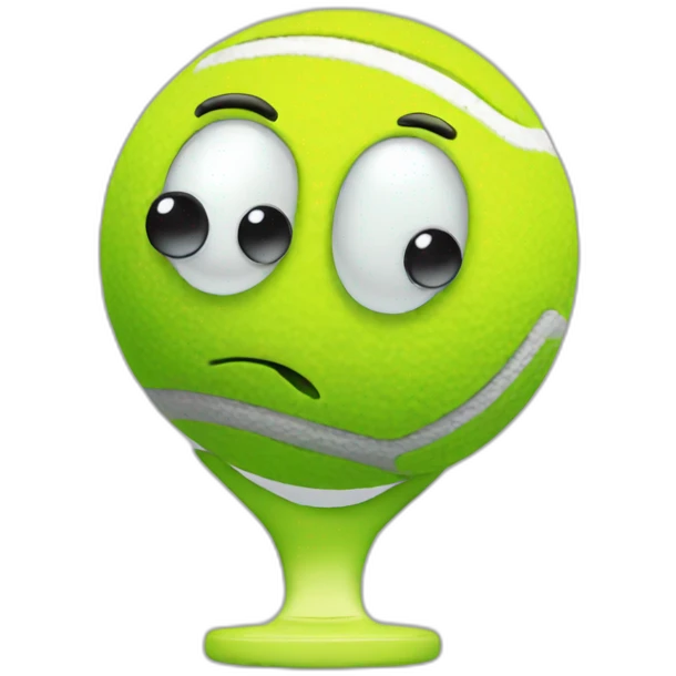 confused tennis ball emoji