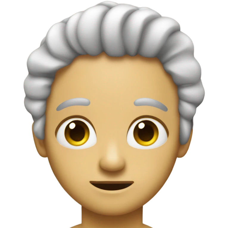 Emoji amarillo con las cejas levantadas en manera coqueta emoji