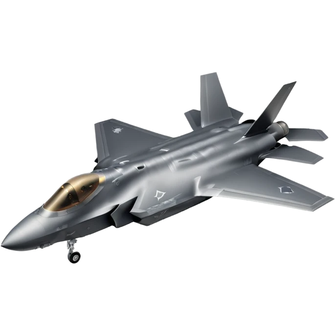 Realistic F-35 fighter jet in flight with no background. emoji