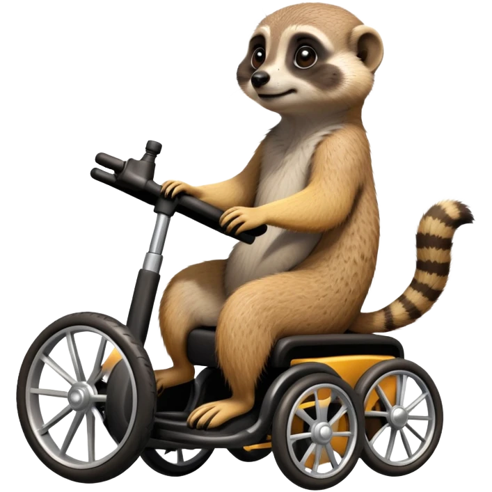 Meerkat in a power wheelchair  emoji