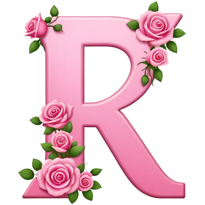 Pink, romantic, flowery, the letter “f” emoji