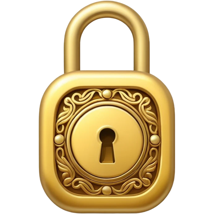 gold lock emoji