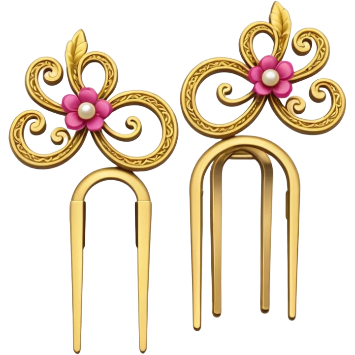 asian hairpins emoji
