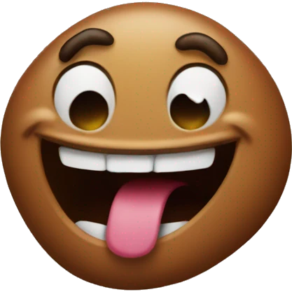 Laughing poop emoji